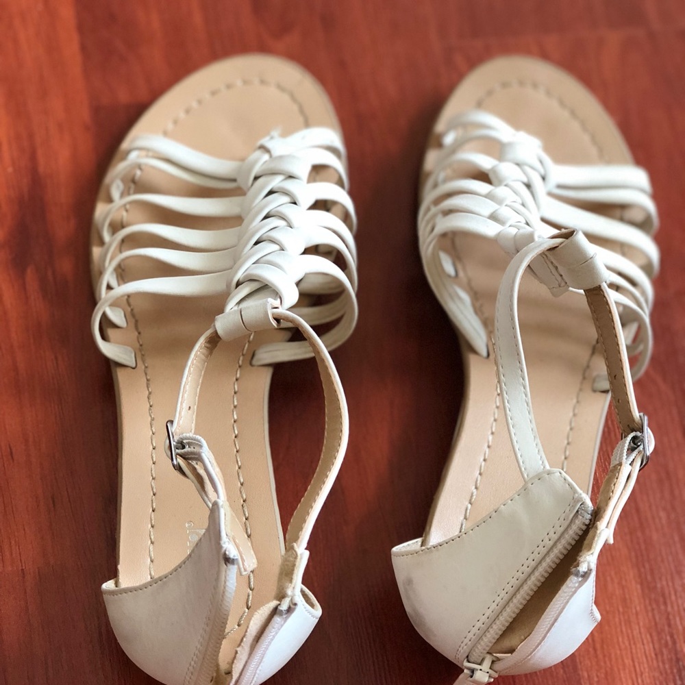 White sandals